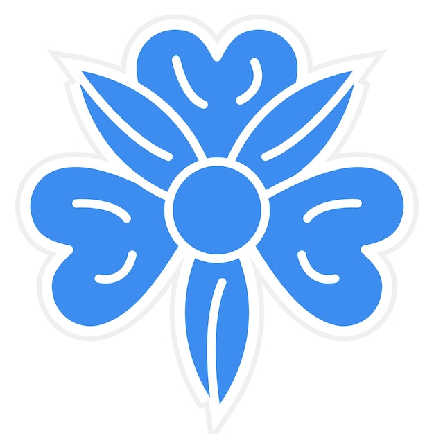 Diseño vectorial Estilo de icono de Alstroemeria