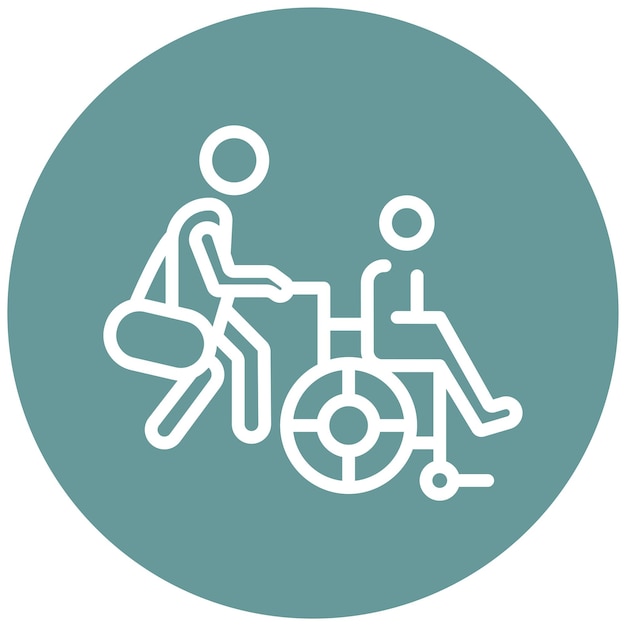 Diseño vectorial Estilo del icono de alta del paciente