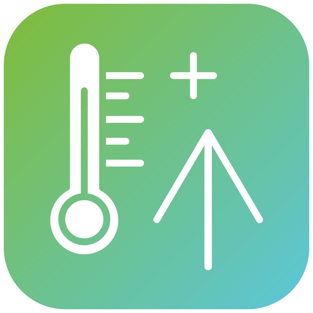 Vector diseño vectorial estilo de icono de alta temperatura