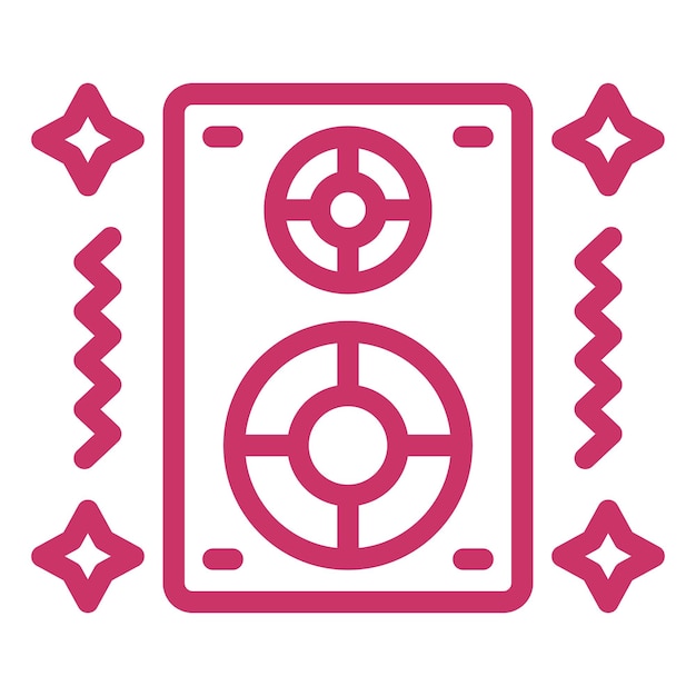 Diseño vectorial Estilo del icono del altavoz de Año Nuevo