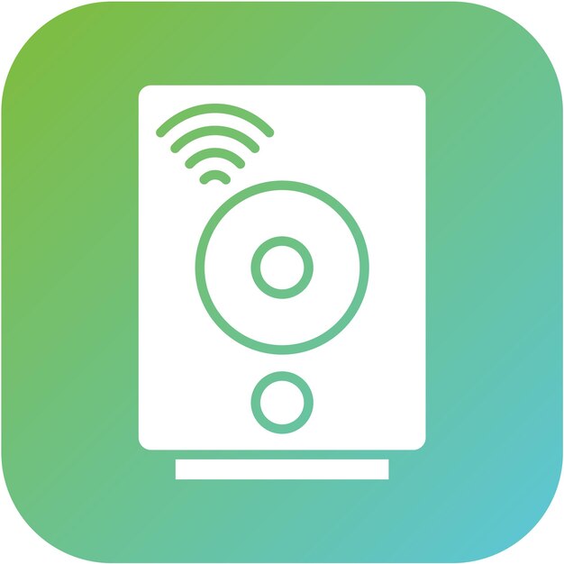 Diseño vectorial Estilo del icono del altavoz inteligente