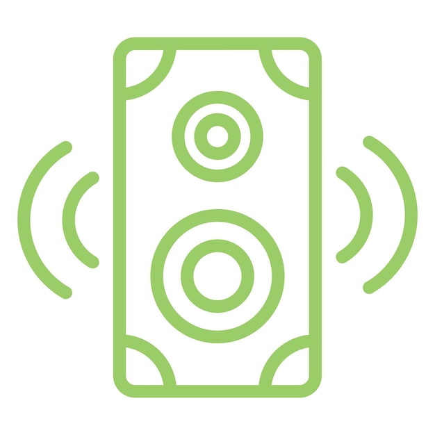 Diseño vectorial Estilo del icono del altavoz