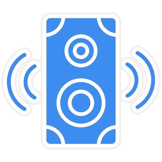 Diseño vectorial Estilo del icono del altavoz