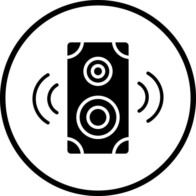 Diseño vectorial Estilo del icono del altavoz