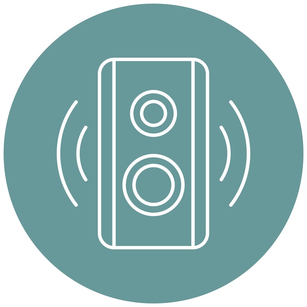 Diseño vectorial Estilo del icono del altavoz
