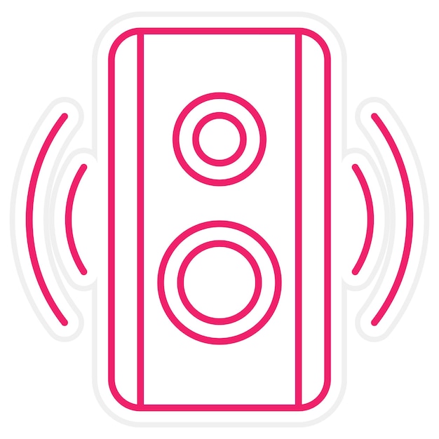 Diseño vectorial Estilo del icono del altavoz
