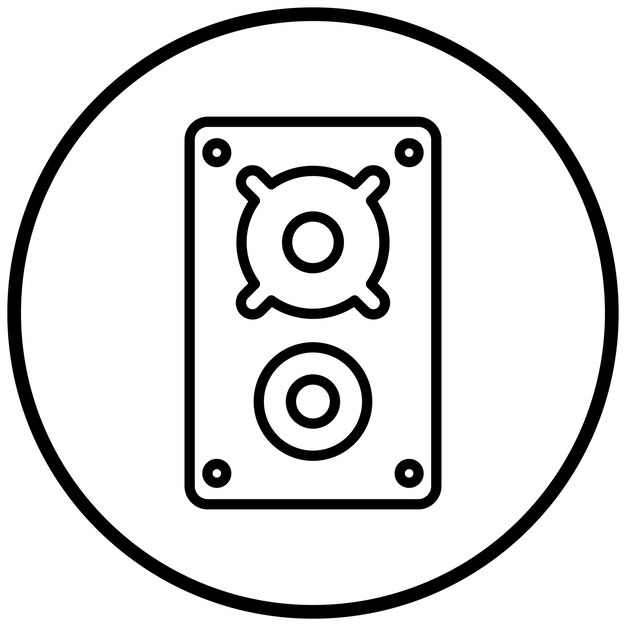 Diseño vectorial Estilo del icono del altavoz