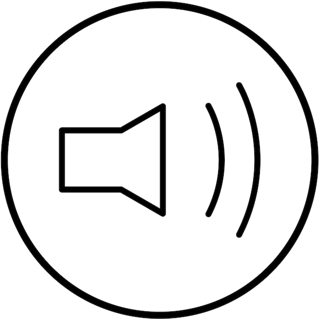 Diseño vectorial Estilo del icono del altavoz