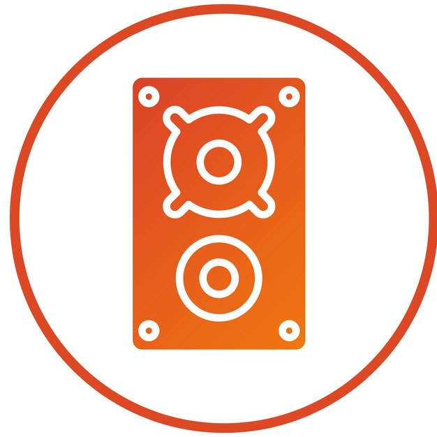 Diseño vectorial Estilo del icono del altavoz