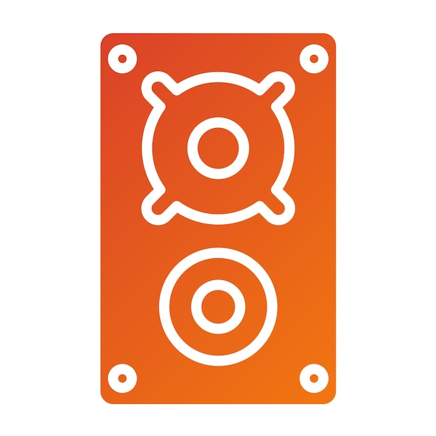 Diseño vectorial Estilo del icono del altavoz