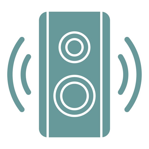 Diseño vectorial Estilo del icono del altavoz