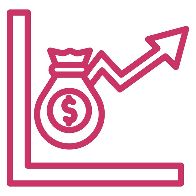 Diseño vectorial Estilo de icono de alto ingreso