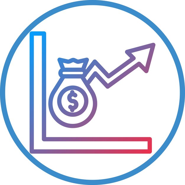 Diseño vectorial Estilo de icono de alto ingreso