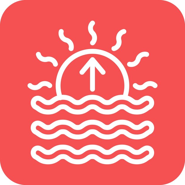 Diseño vectorial de estilo de icono de amanecer