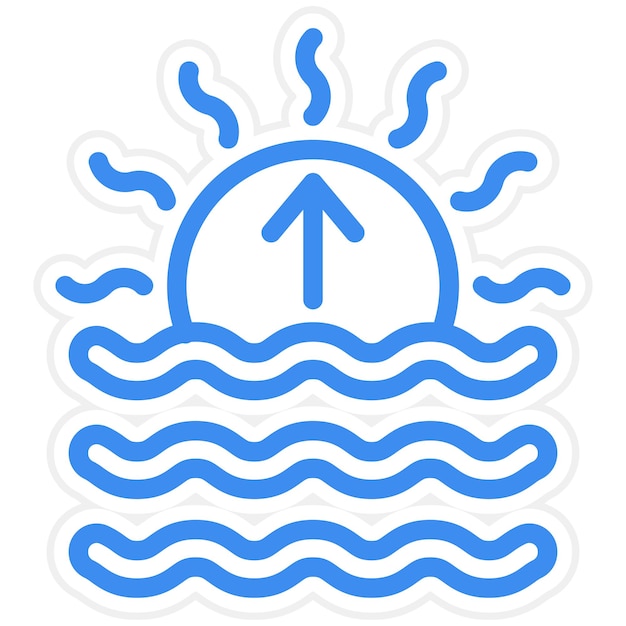 Diseño vectorial de estilo de icono de amanecer