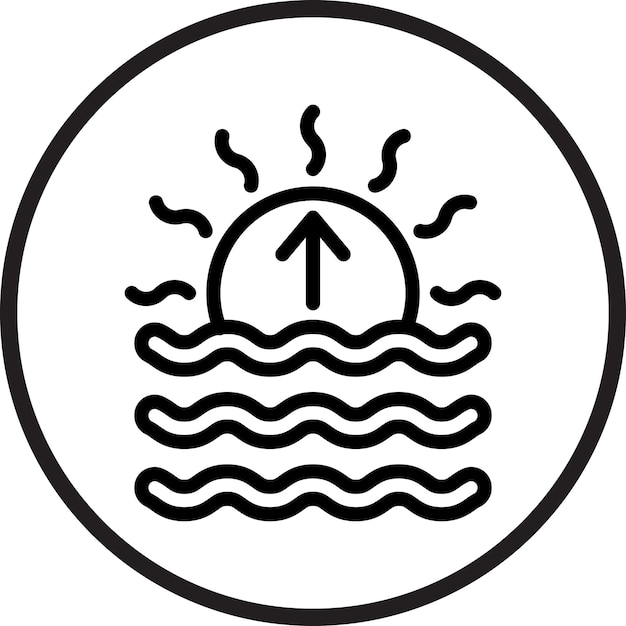 Diseño vectorial de estilo de icono de amanecer