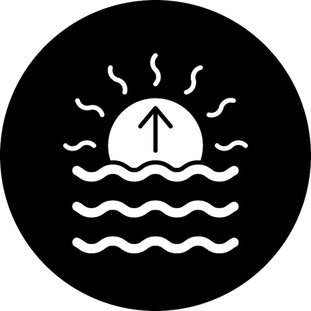 Diseño vectorial de estilo de icono de amanecer