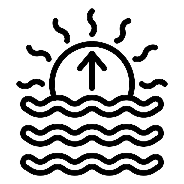 Diseño vectorial de estilo de icono de amanecer