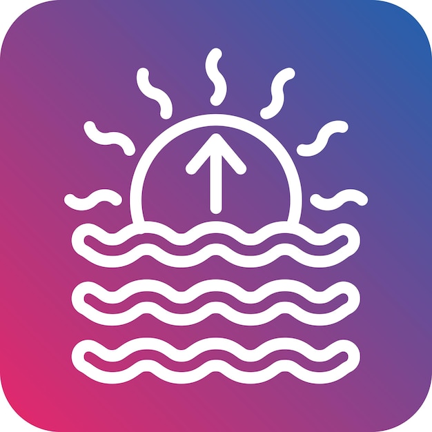 Diseño vectorial de estilo de icono de amanecer