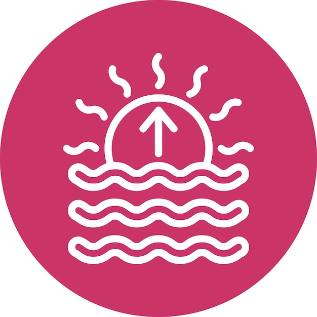 Diseño vectorial de estilo de icono de amanecer