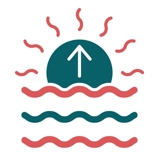 Diseño vectorial de estilo de icono de amanecer
