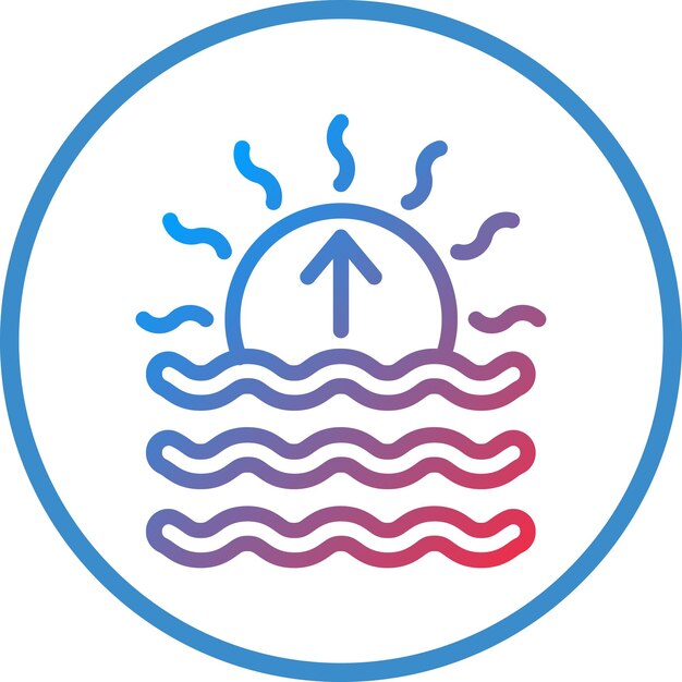 Diseño vectorial de estilo de icono de amanecer