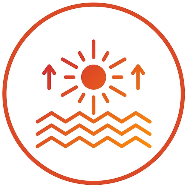Diseño vectorial de estilo de icono de amanecer