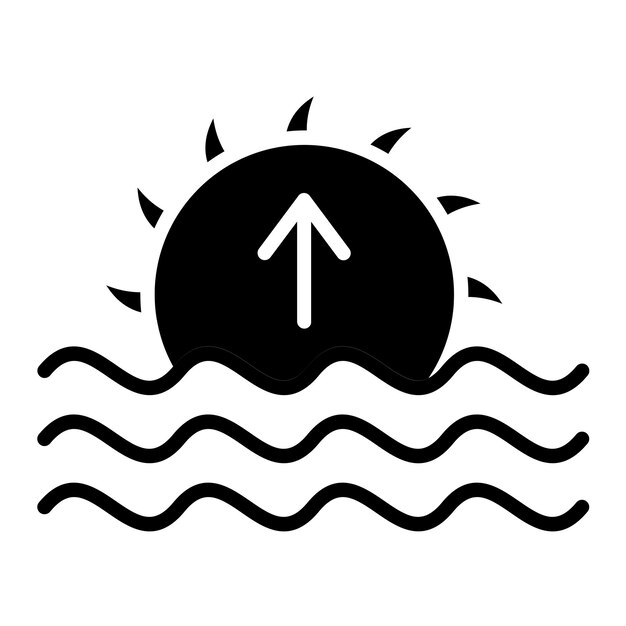 Diseño vectorial de estilo de icono de amanecer