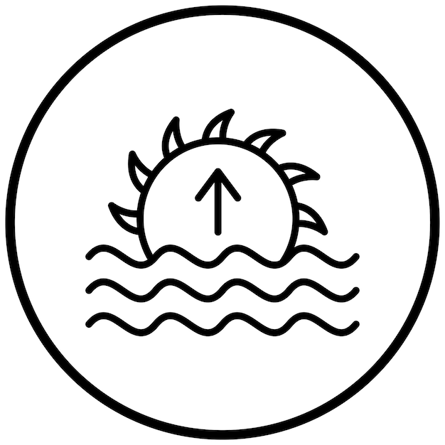 Diseño vectorial de estilo de icono de amanecer