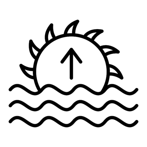Diseño vectorial de estilo de icono de amanecer