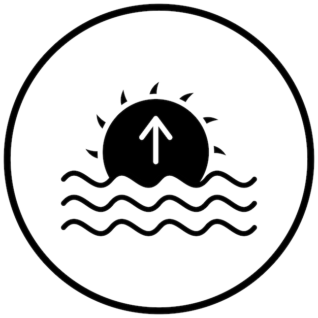 Diseño vectorial de estilo de icono de amanecer