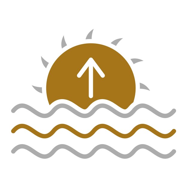 Diseño vectorial de estilo de icono de amanecer
