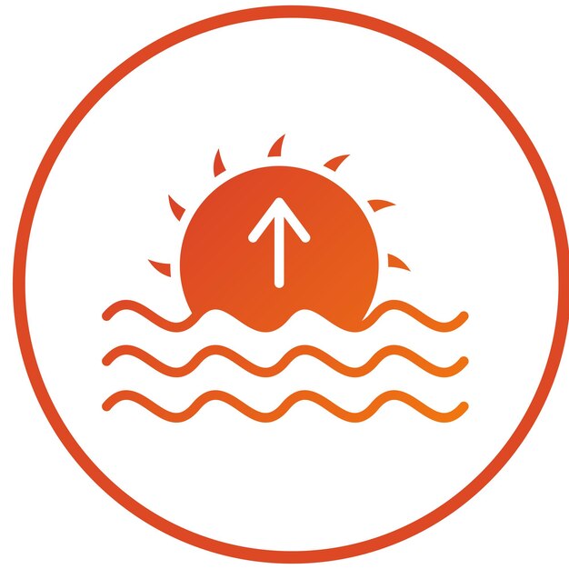 Diseño vectorial de estilo de icono de amanecer