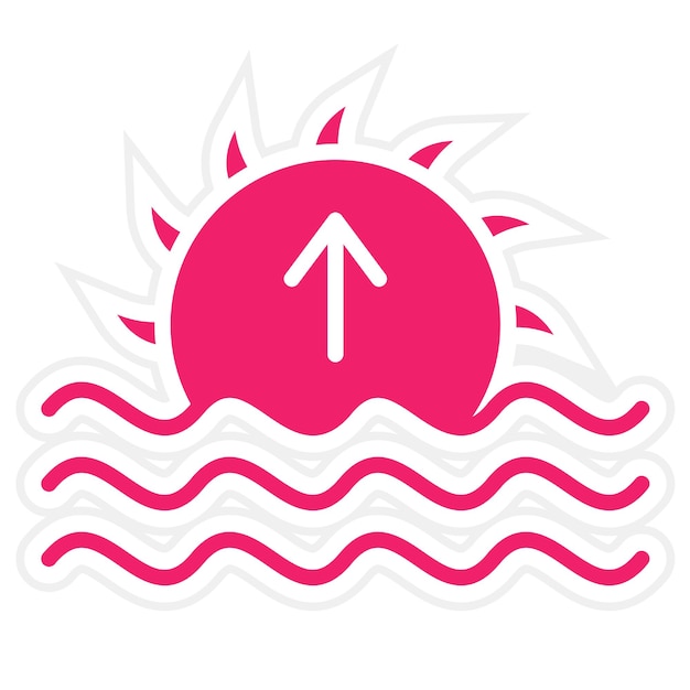 Diseño vectorial de estilo de icono de amanecer