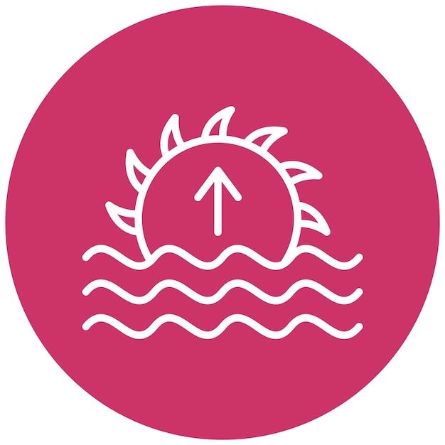 Diseño vectorial de estilo de icono de amanecer