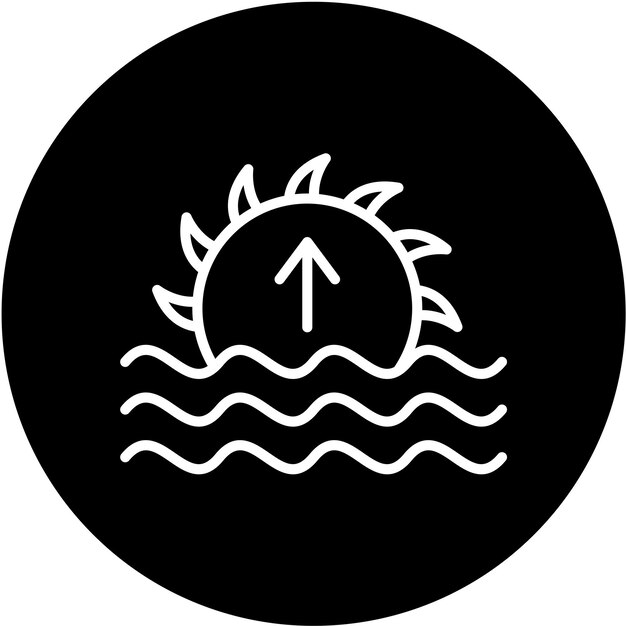 Diseño vectorial de estilo de icono de amanecer