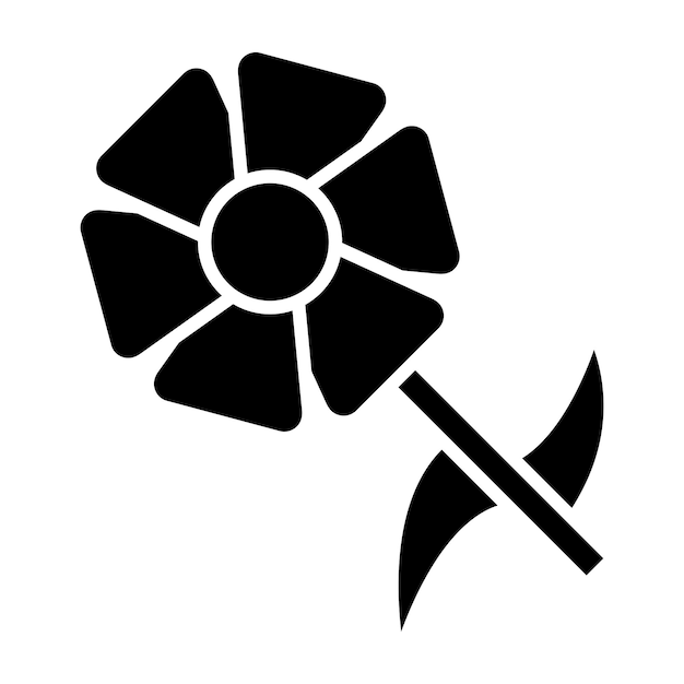 Diseño vectorial Estilo de icono de amapola