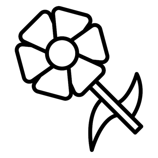 Diseño vectorial Estilo de icono de amapola