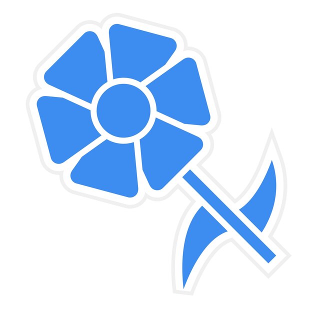 Diseño vectorial Estilo de icono de amapola
