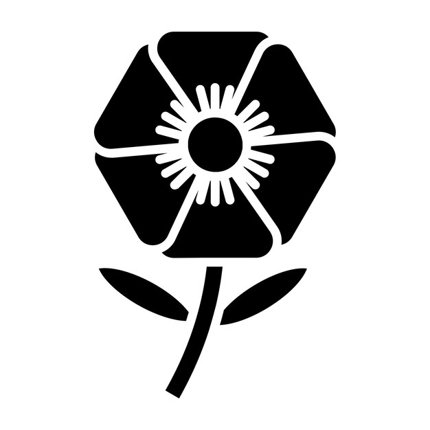 Diseño vectorial Estilo de icono de amapola