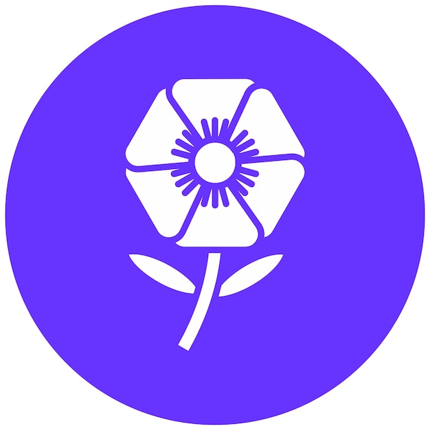 Diseño vectorial Estilo de icono de amapola
