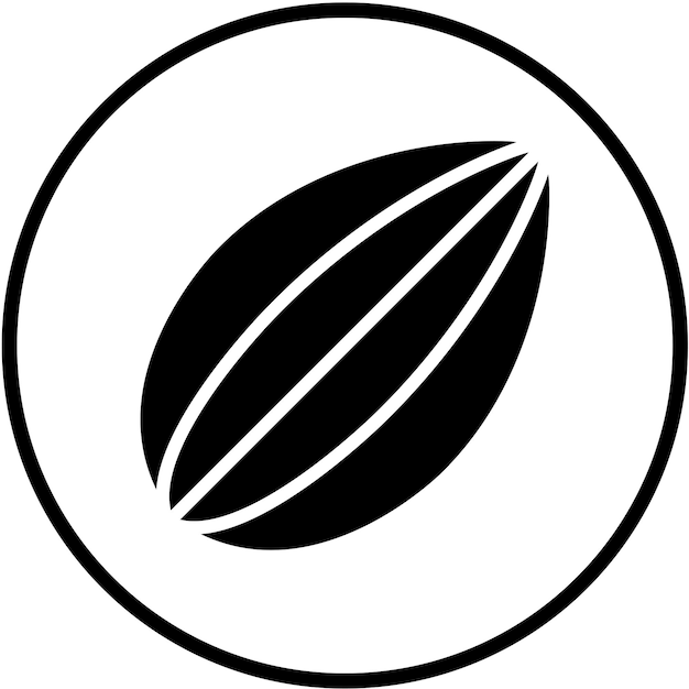 Diseño vectorial Estilo de icono de ambiente de almendra