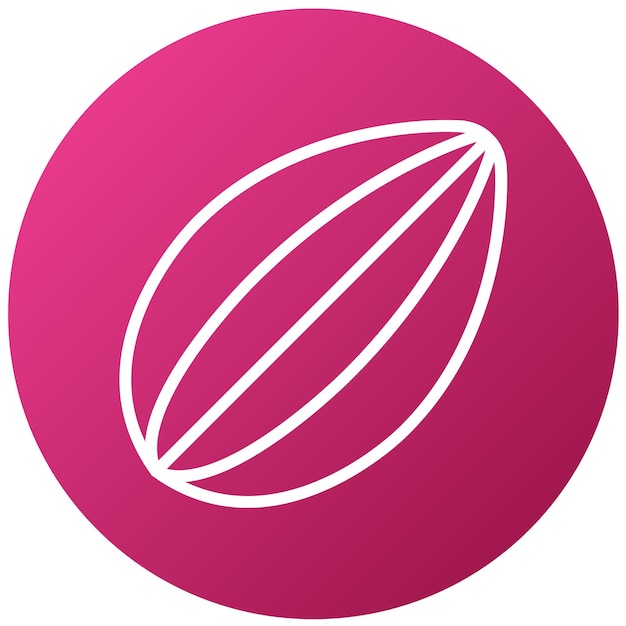 Diseño vectorial Estilo de icono de ambiente de almendra