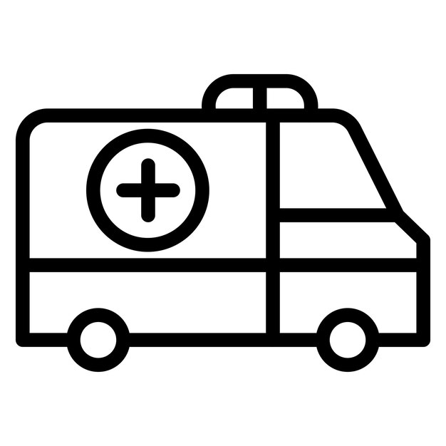 Vector diseño vectorial del estilo del icono de la ambulancia