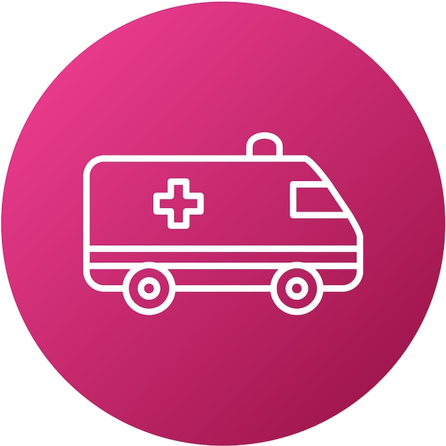 Diseño vectorial del estilo del icono de la ambulancia