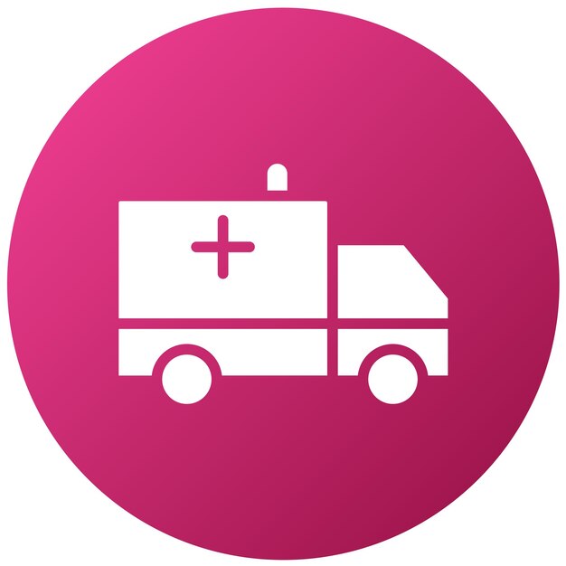 Diseño vectorial del estilo del icono de la ambulancia