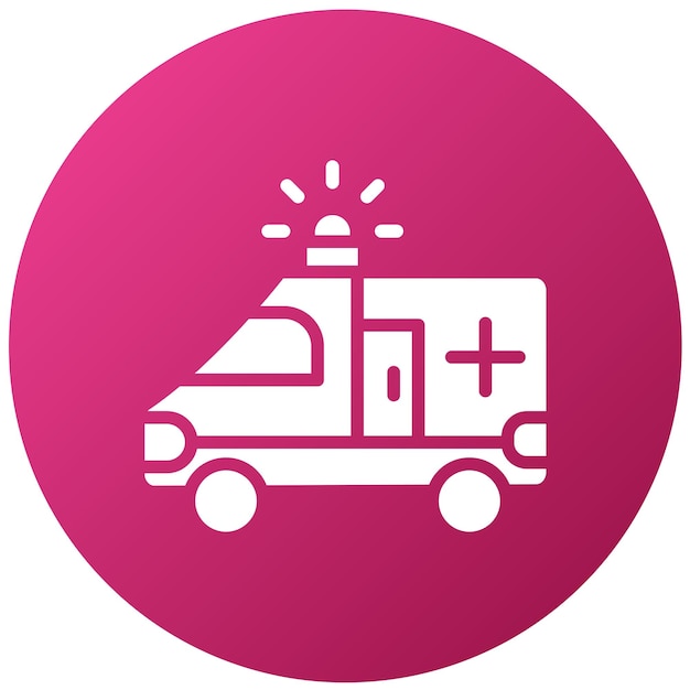 Diseño vectorial del estilo del icono de la ambulancia