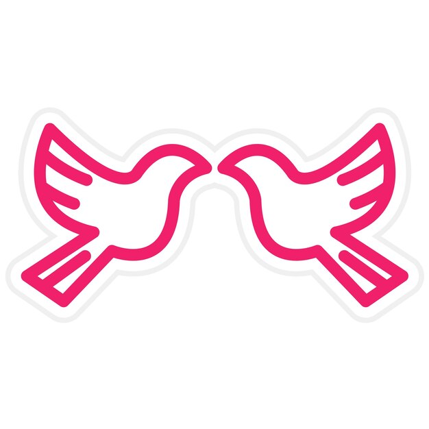 Diseño vectorial Estilo del icono de los amigos emplumados
