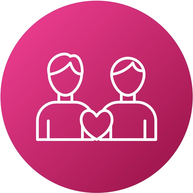Diseño vectorial Estilo del icono de los amigos