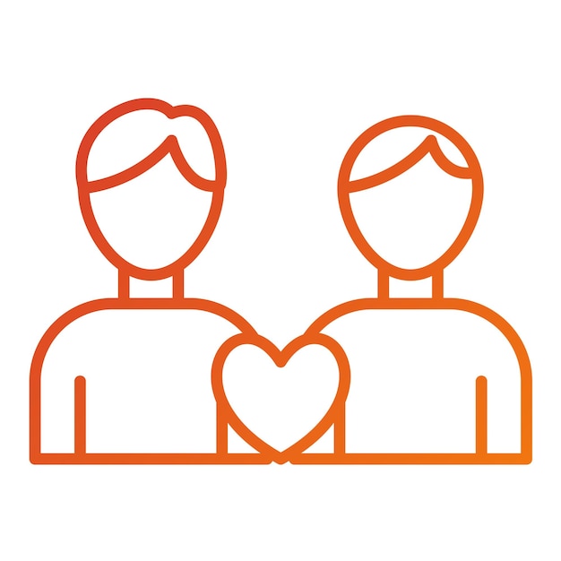Diseño vectorial Estilo del icono de los amigos